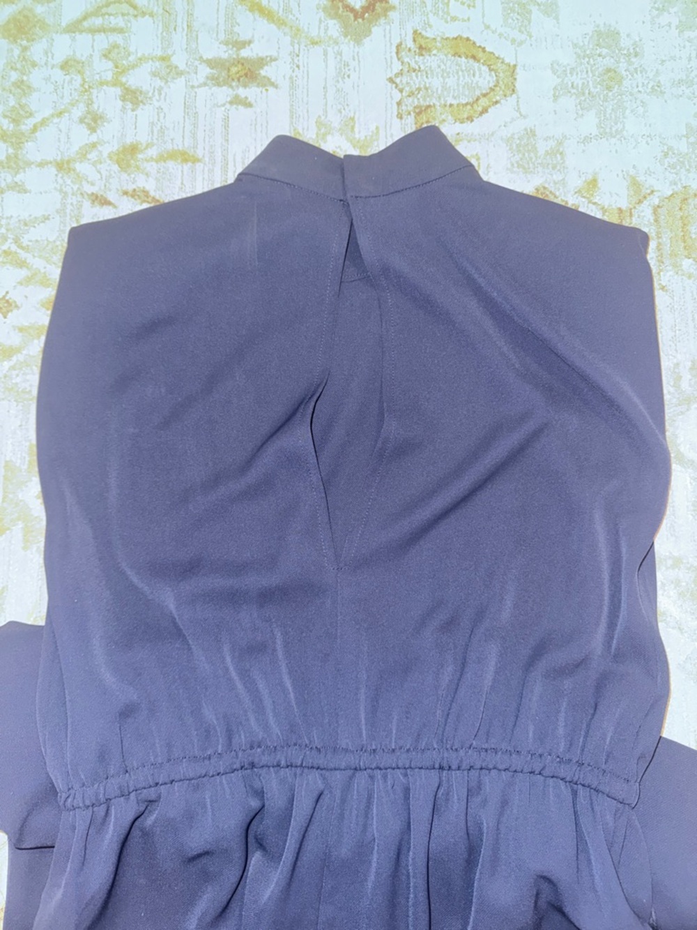 Steve Madden Navy Sleeveless Belted Wide-Leg Jumpsuit - Picture 7 of 8